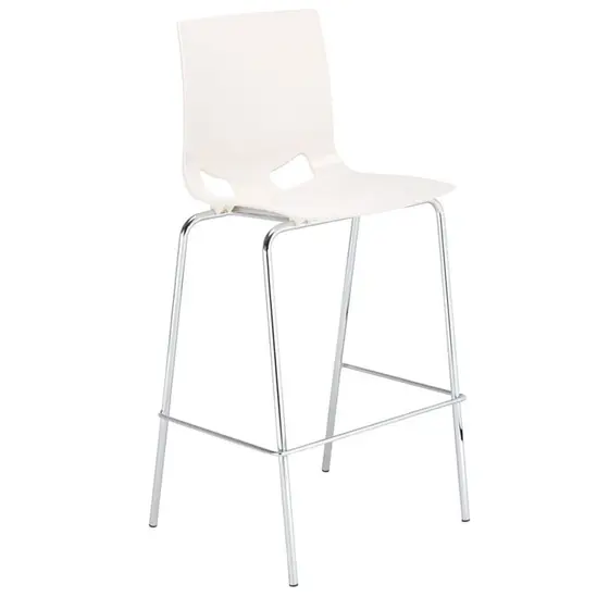 Бар стол ФОНДО ХОКЕР- бял цвят