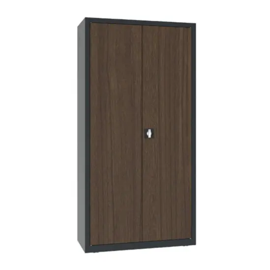 Архивен шкаф FRT с 5 отделения 199x80x43.5 см - черен шкаф с цвят тик