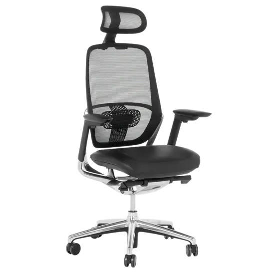 Работен стол АРЕС- снимка отпред, черен цвят