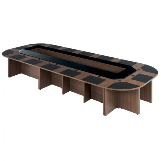 Заседателна маса IZNIK- Включена кожена подложка на всяко работно място