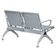 Посетителска пейка BTL 31- снимка отзад, сив цвят, метална