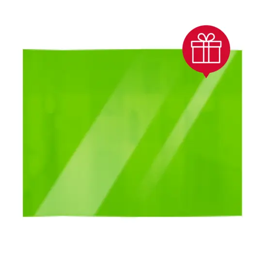 Стъклена магнитна дъска 40х60 см Зелена - с комплект магнити за стъклена дъска