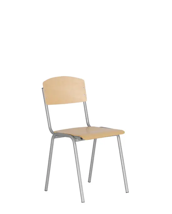 Ученически стол Ана Е-263 сива рамка-снимка отстрани