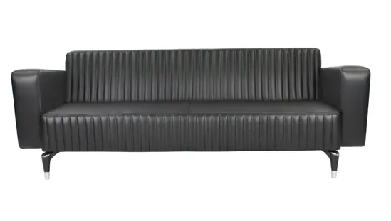 Диван триместен ПОДВИС PLN 03 - сниман в профил, черен на цвят