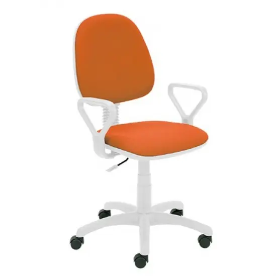 Детски стол REGAL WHITE- оранжева дамаска