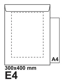Плик самозалепващ Е4 300х400 бял 50 бр