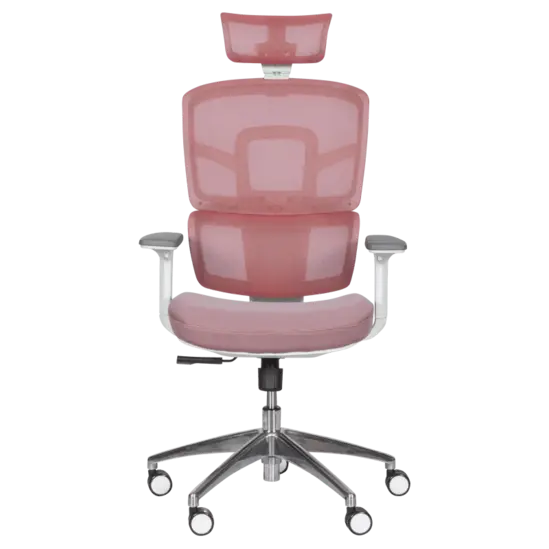 Директорски стол ГЕНАДИ- снимка отпред, хромирана кръстачка, регулируем