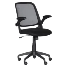 Работен стол АЛЕНА- снимка отстрани, мрежа, дамаска 