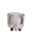 Табуретка детска с ракла слон-снимка на главата на слона