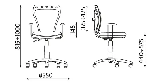 Детски стол Pirate- размери на стол