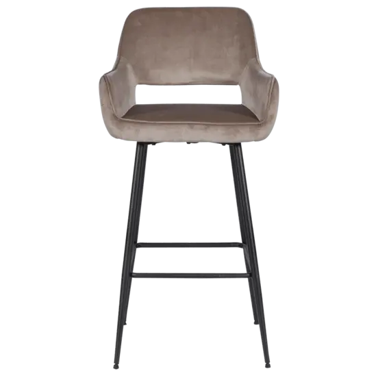 Бар стол СИМЕОНА- бежов цвят дамаска