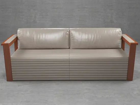 Диван триместен ДРАМА NORMA 03- сниман отпред, бял цвят