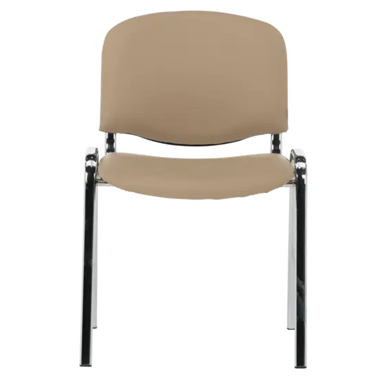 Посетителски стол GEN40-снимка отпред, бежов цвят