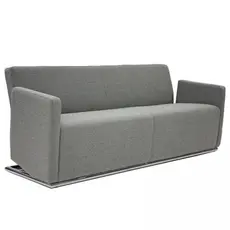 Диван триместен МАКЕДОНИЯ LCA 03 - масивен диван, сниман отпред, сива дамаска