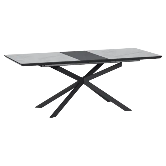 Трапезна маса МАРАЯ- снимка отпред, в два цвята плот