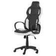 Геймърски стол ВИХЪР- черно с бяло
