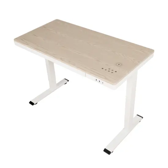 Бюро регулируемо ПЕРГЕ F1- бели крака, бук-плот