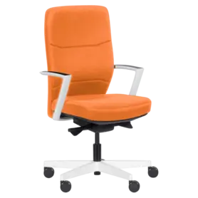 Работен стол  ПЕРС-снимка отпред, оранжев цвят дамаска