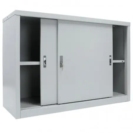 Архивен шкаф PMT с 2 отделения 83.2x121.5x45.8 см- с двете врати плъзнати, празен, сниман отпред