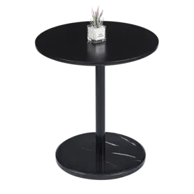 Холна маса СИЯНА- черен цвят, мрамор