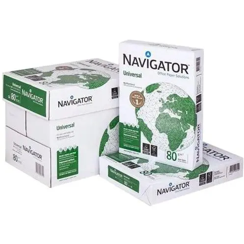 Кашон Копирна хартия NAVIGATOR UNIVERSAL A4 80 гр с изваден пакет хартия отпред