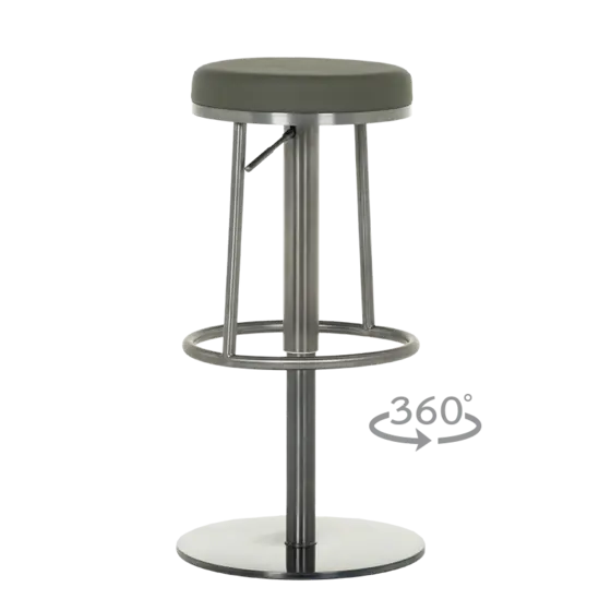 Бар стол ЧЕСТЪР- в черно-зелен цвят