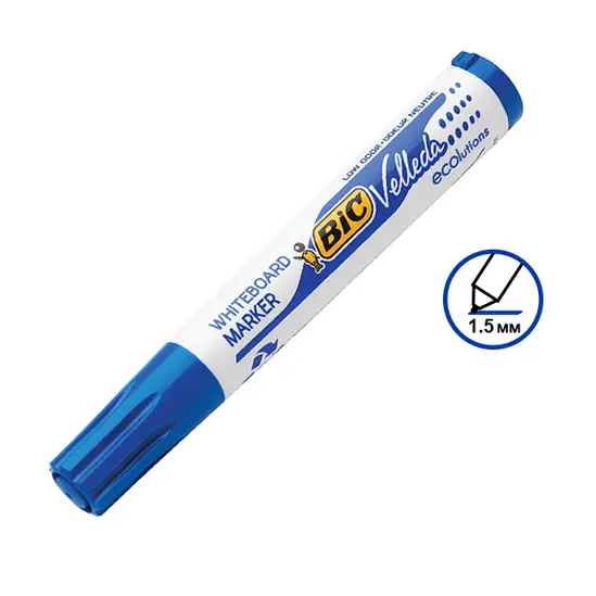 Маркер за бяла дъска  Bic  син с пиктограма