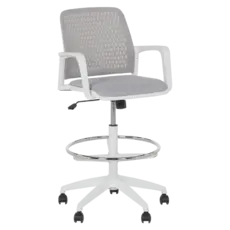 Работен стол ОРБИС- снимка отпред, бял полипропилен