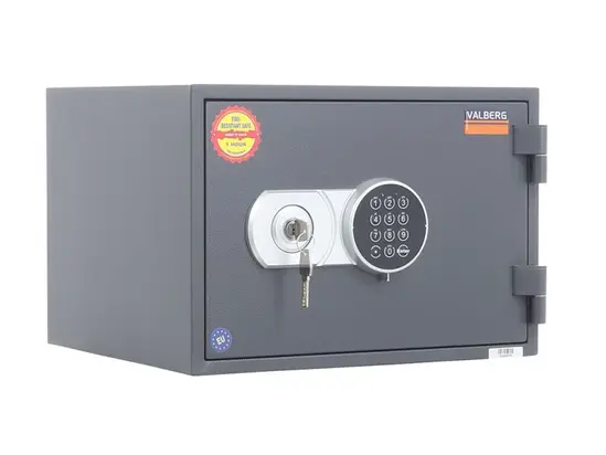 Метален сейф FRS огнеупорен PMT 30 - сив, с електронна брава модел PLS + ключ