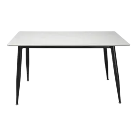 Трапзна маса ДЕАНА- черни крака, бял плот