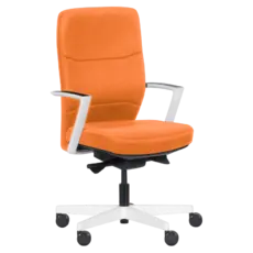 Работен стол  ПЕРС-снимка отпред, оранжев цвят дамаска