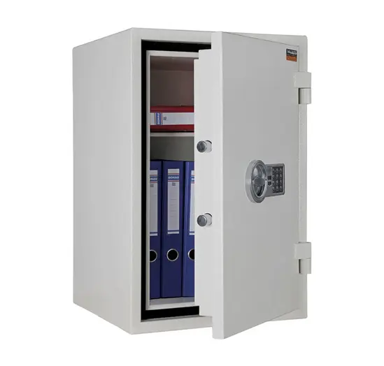 Метален сейф PMT комбиниран RF 67 EL - сив, сниман отпред